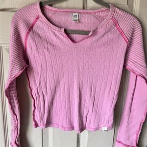 BDG Pink Crew Neck Sweater Lightweight Knit